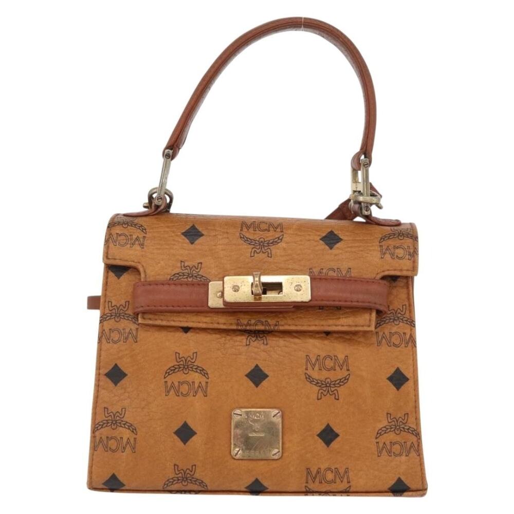 MCM Visetos Logogram Handbag Brown